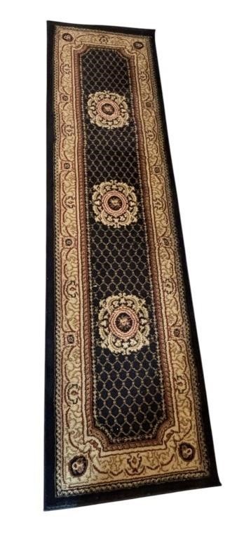 Charisma Aubosson Navy Rug Runner Limited Edition 22.5″ x 83″ Home Accent Decor