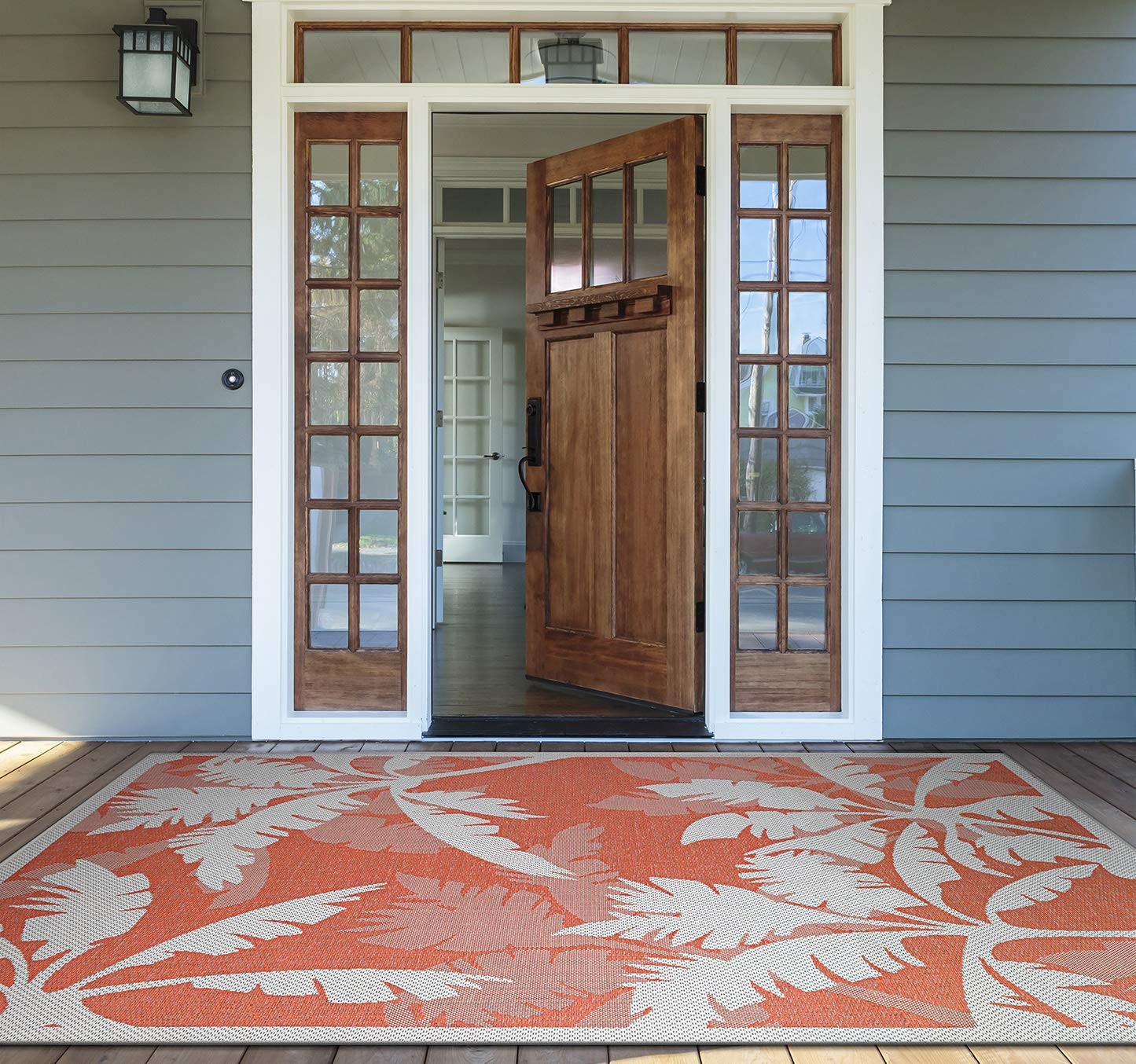 Couristan Monaco Indoor Outdoor Area Rug Flora 39 X 55 In Ivory Hose Washable