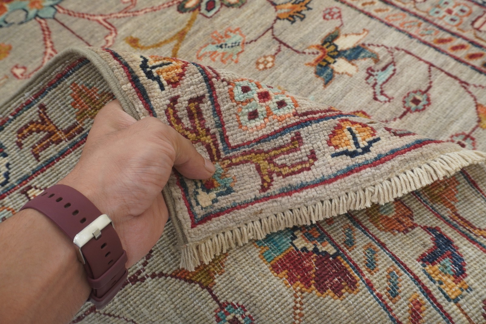 3×4 ft Gray Waziri Afghan Hand Knotted Tribal Small Area Rug
