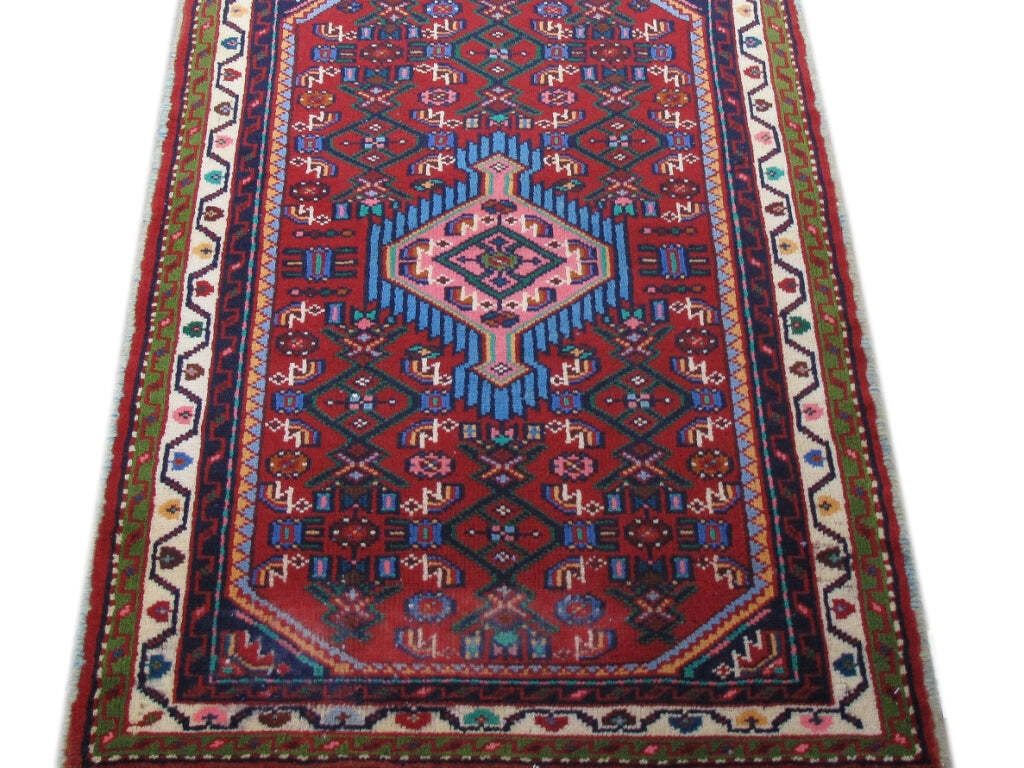3×2′ Red Traditional Hamaadan Rug 82068