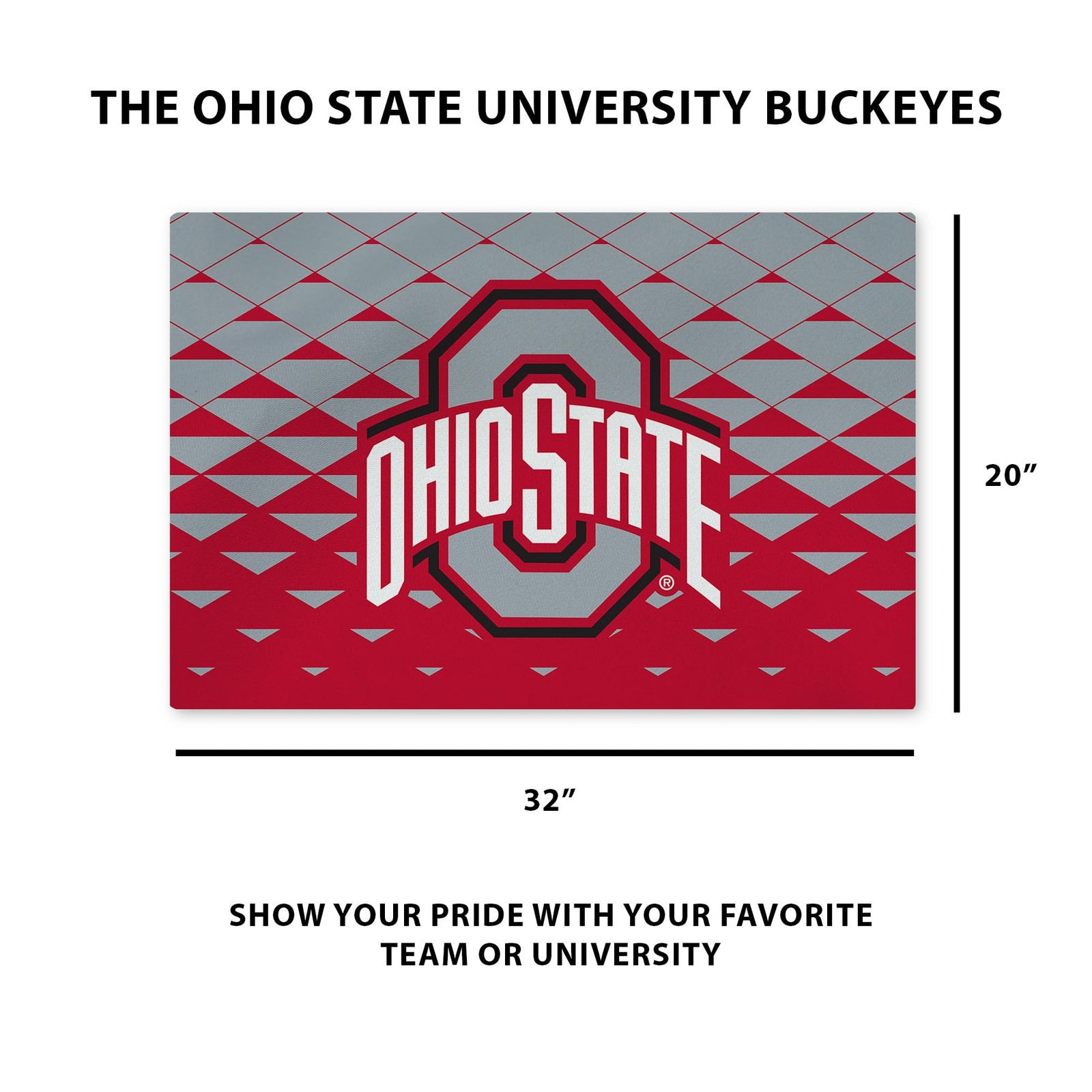 Northwest Ncaa Ohio State Buckeyes Washable Rug 20 X 32 Inches Dropzone A30