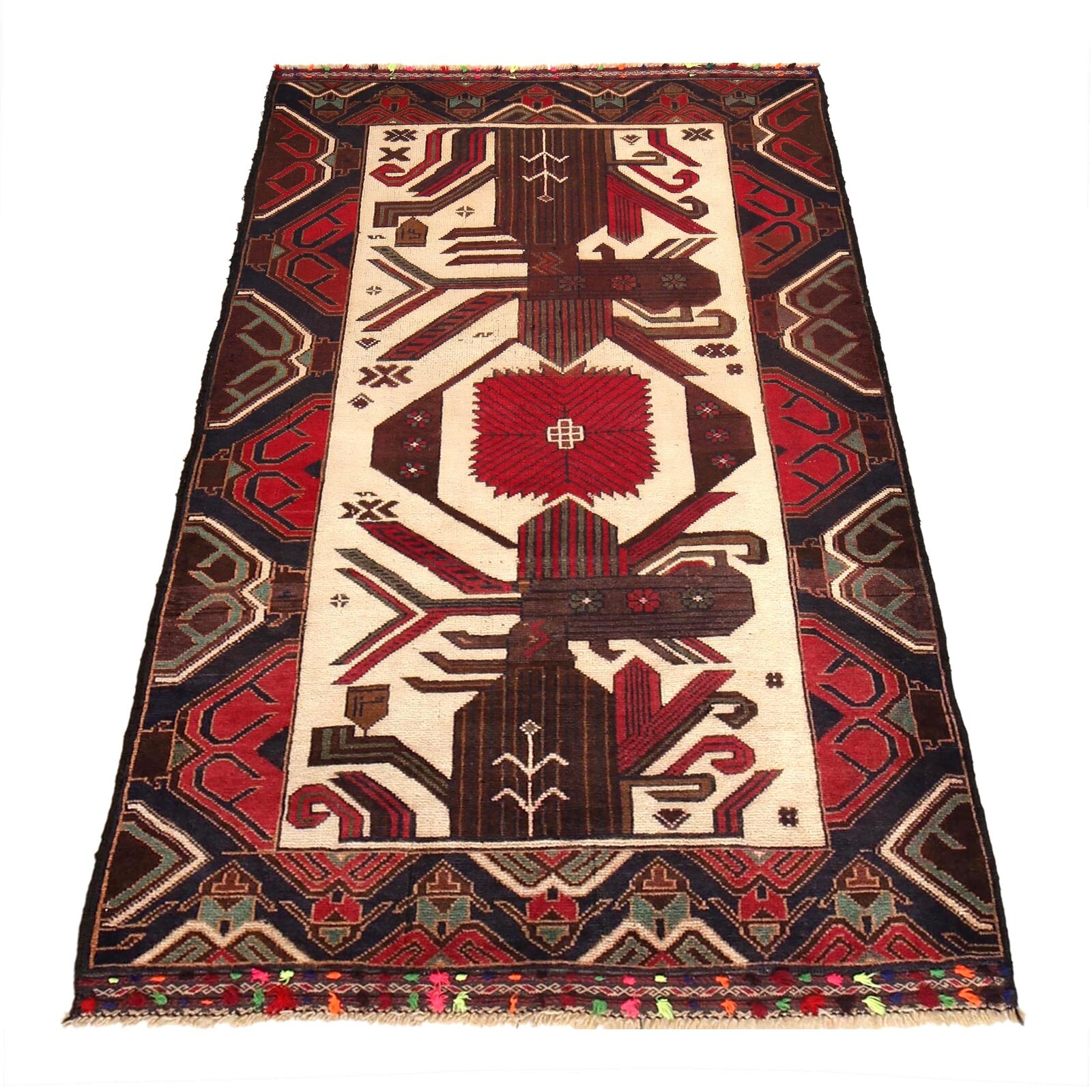 Attractive Tribal Handmade Rug 2’11×5’0 Oriental Wool Area Decorative Rug W15148