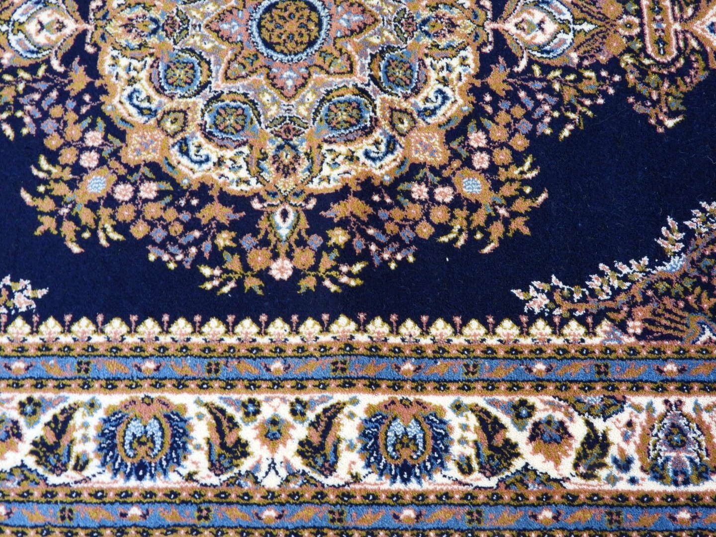 Navy Blue Turkish Oriental Machinemade Rug 100×200 Cm