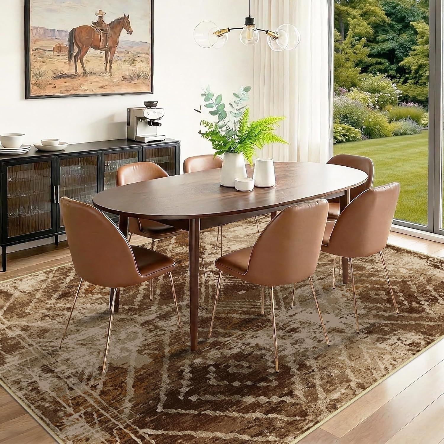 Stylish Tribal Series 5×7 Area Rug – Soft, Non-Slip, Washable, and Durable