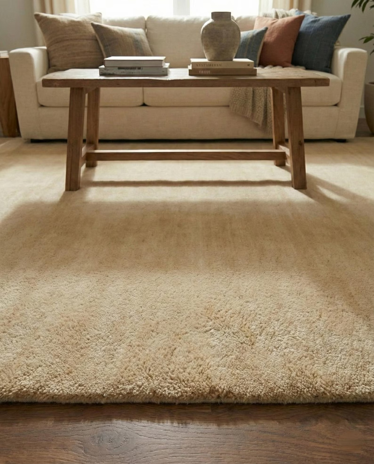 Modern hand tufted wool Soft Pile Area Rug for Living Room,