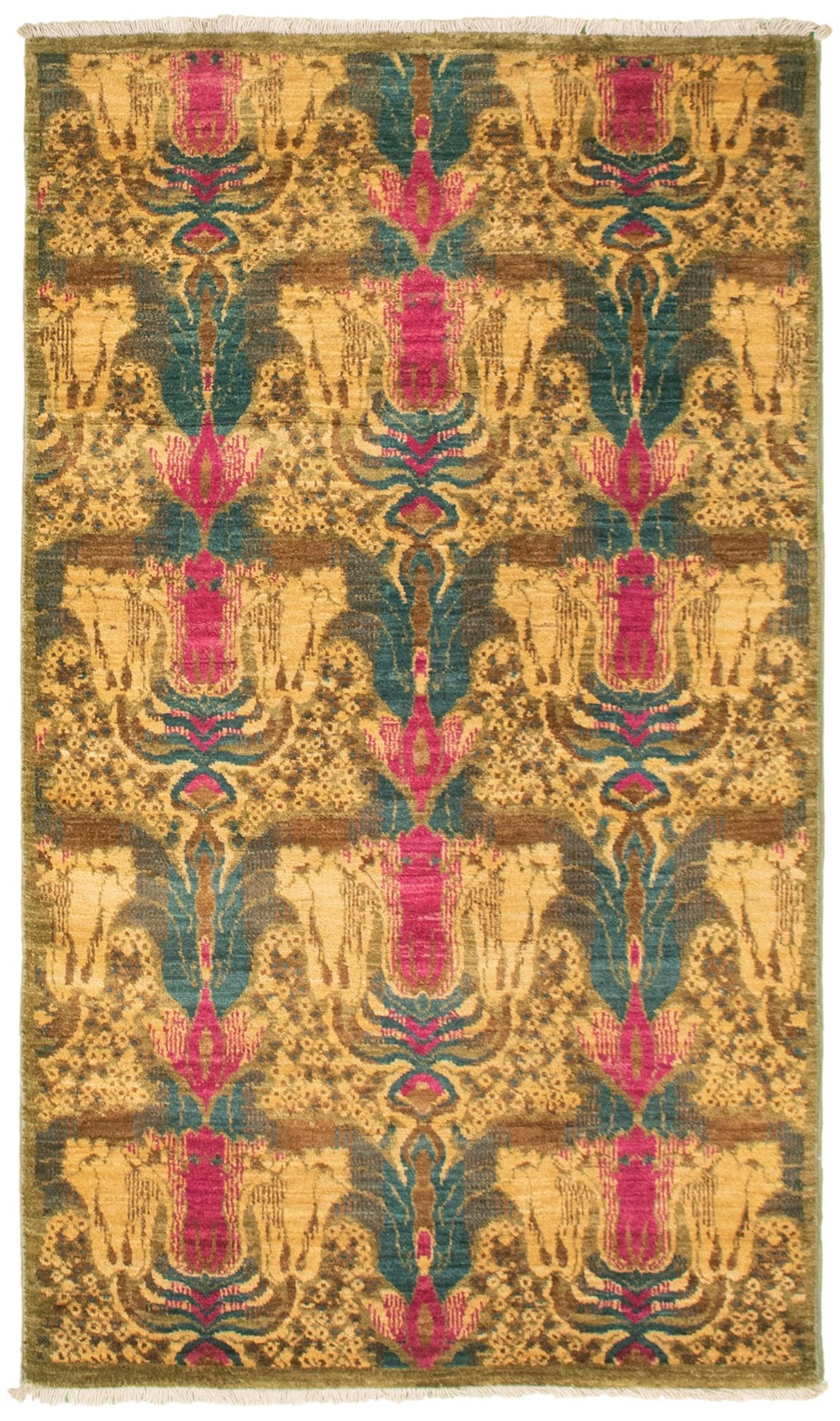 3’1″ x 5’3″ Hand Knotted Area Rug Traditional Oriental Wool Carpet