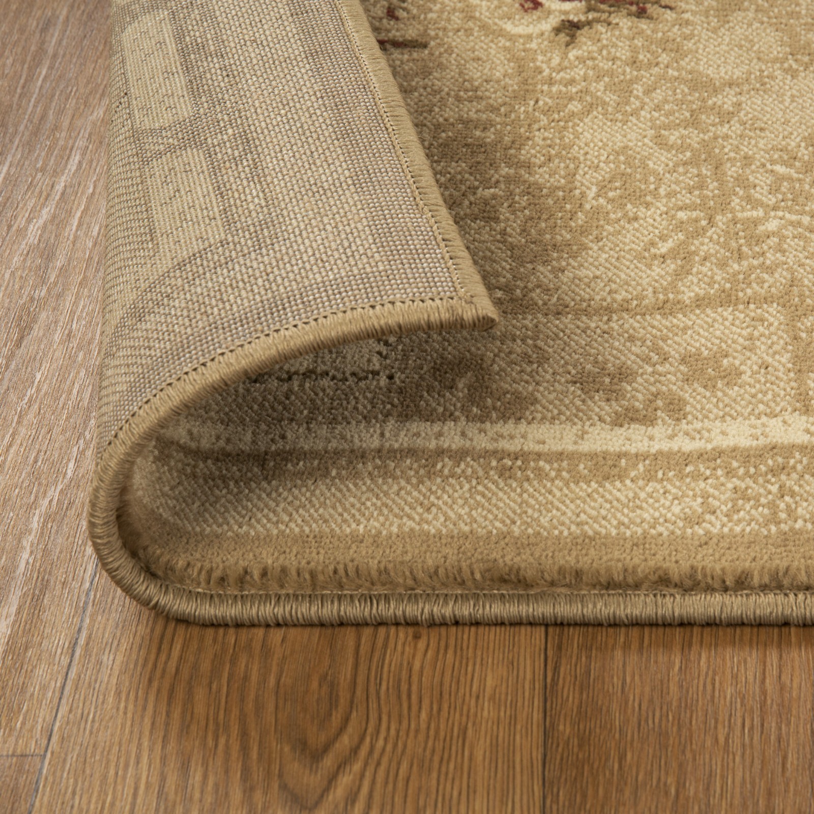 Ruban Modern Floral Block Power Loomed Runner Repels Moisture Indoor Area Rug