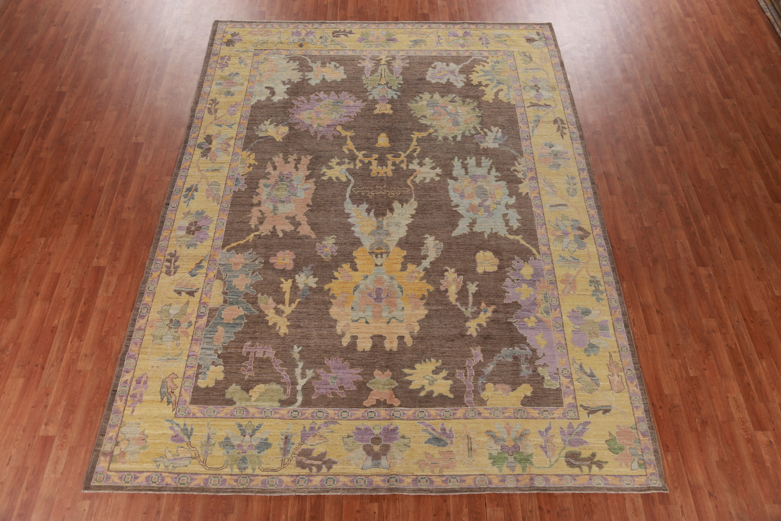 Vegetable Dye Handmade Oushak Turkish Living Room Area Rug Wool Carpet 9×12 ft