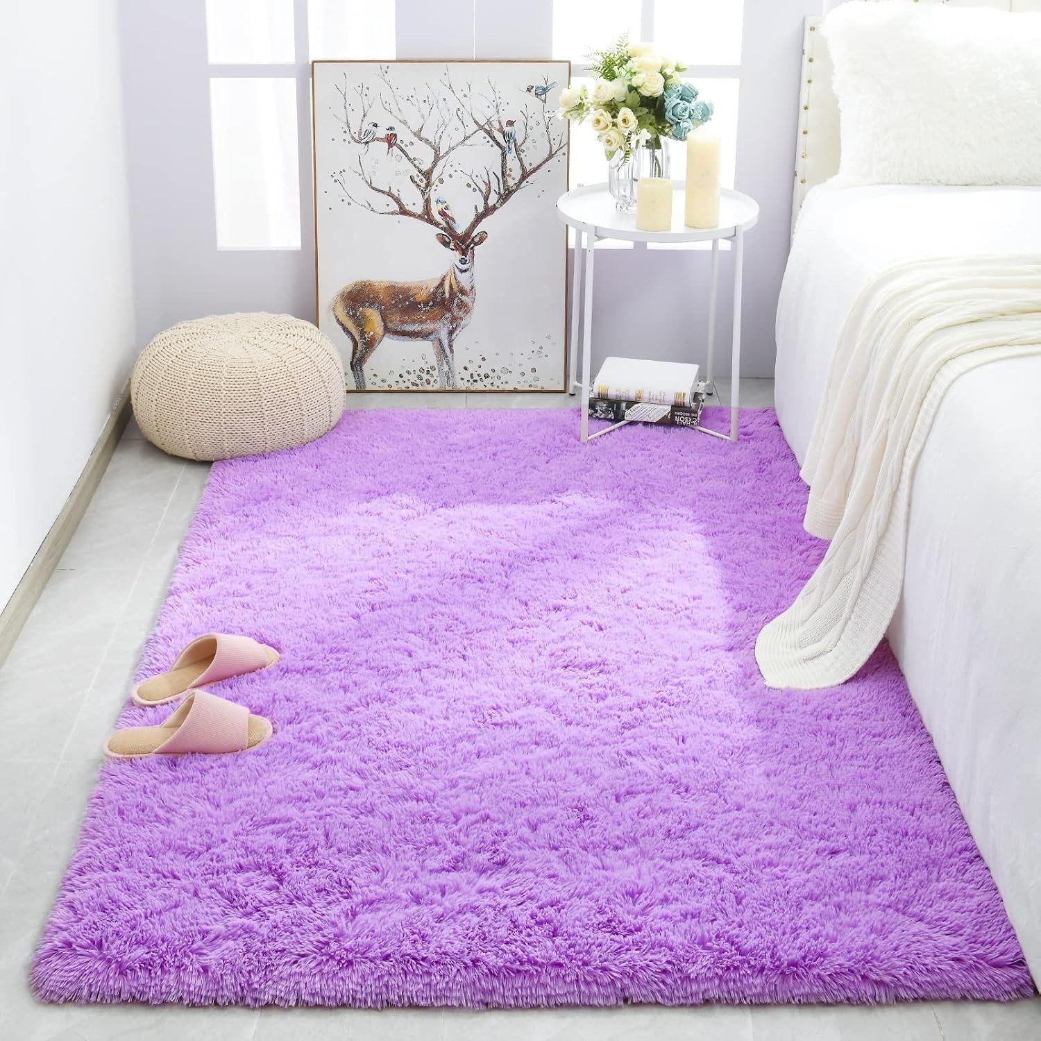 Modern Soft Fluffy Large Shaggy Rug for Bedroom Livingroom Dorm Kids Room Ind…
