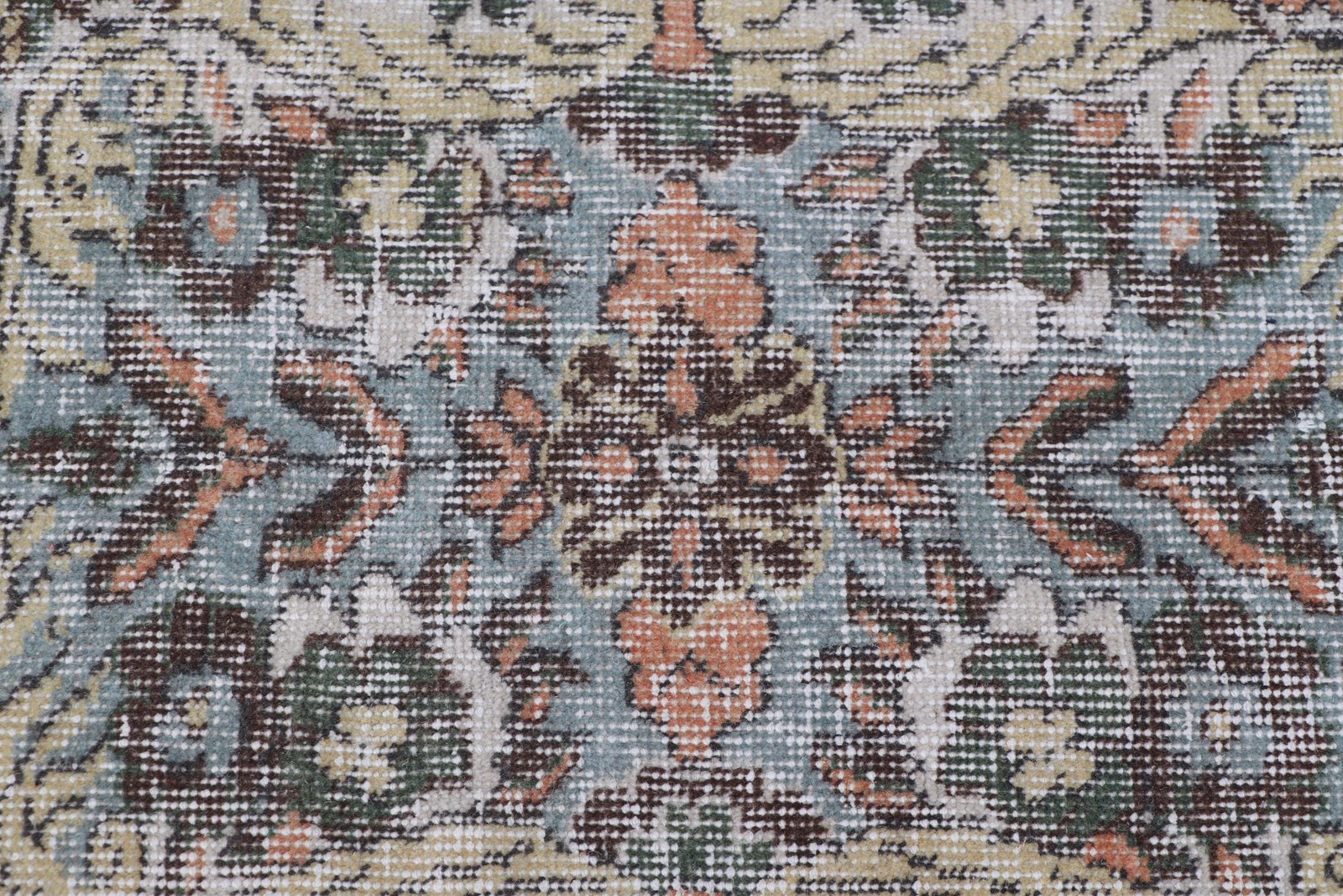 4,5×8,2 ft Rug, Turkish Vintage Rug, Orange Rug Wool Rug