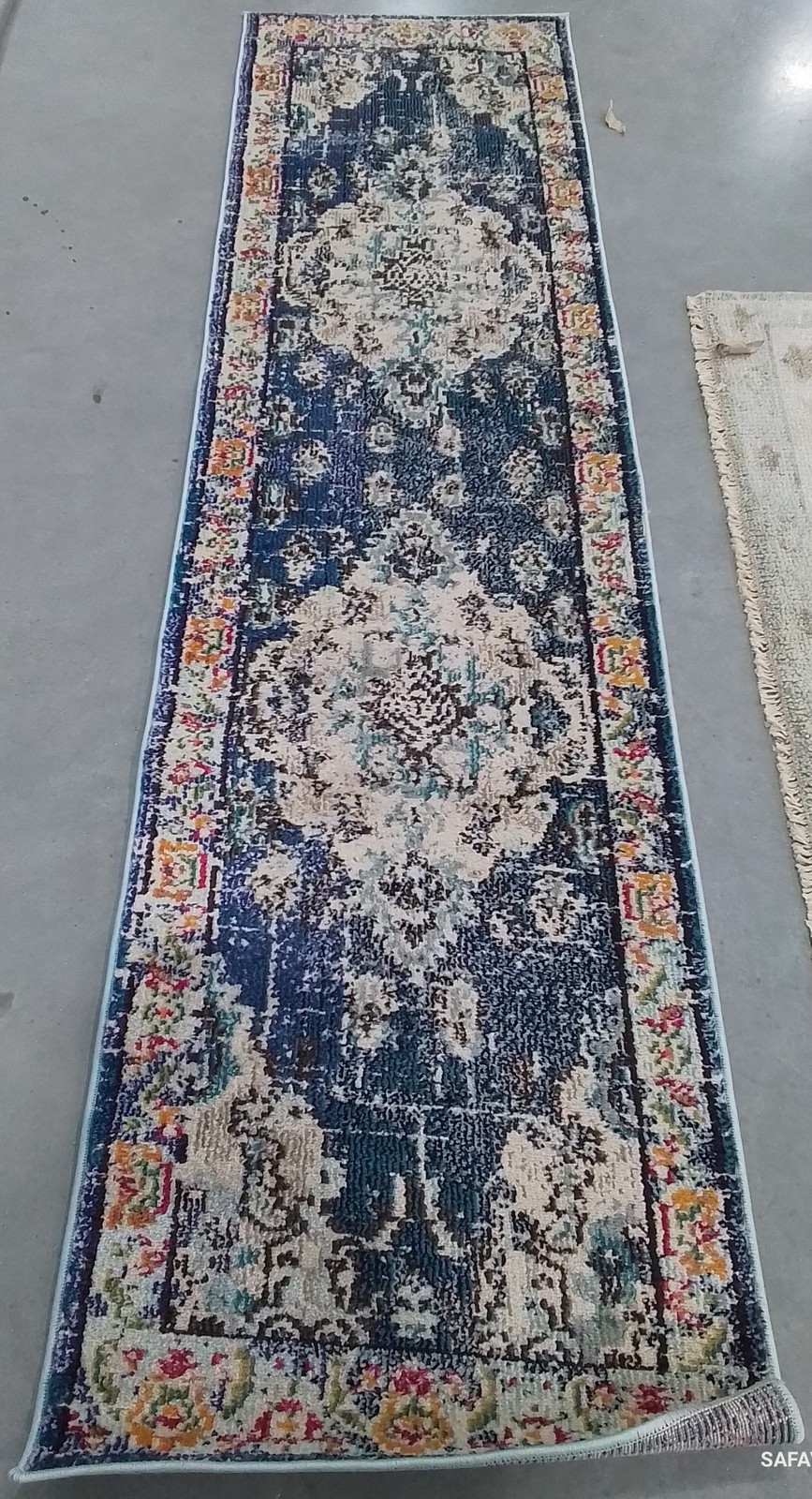 NAVY / LIGHT BLUE 2′-2″ x 8′-0″ Flaw in Rug, Reduced Price 1172794478 MNC243N-28