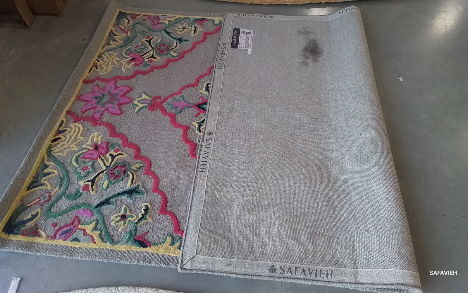 DARK GREY MULTI 5′-0″ x 8′-0″ Back Stain Rug Reduced Price 1172771790 BLG605D-5