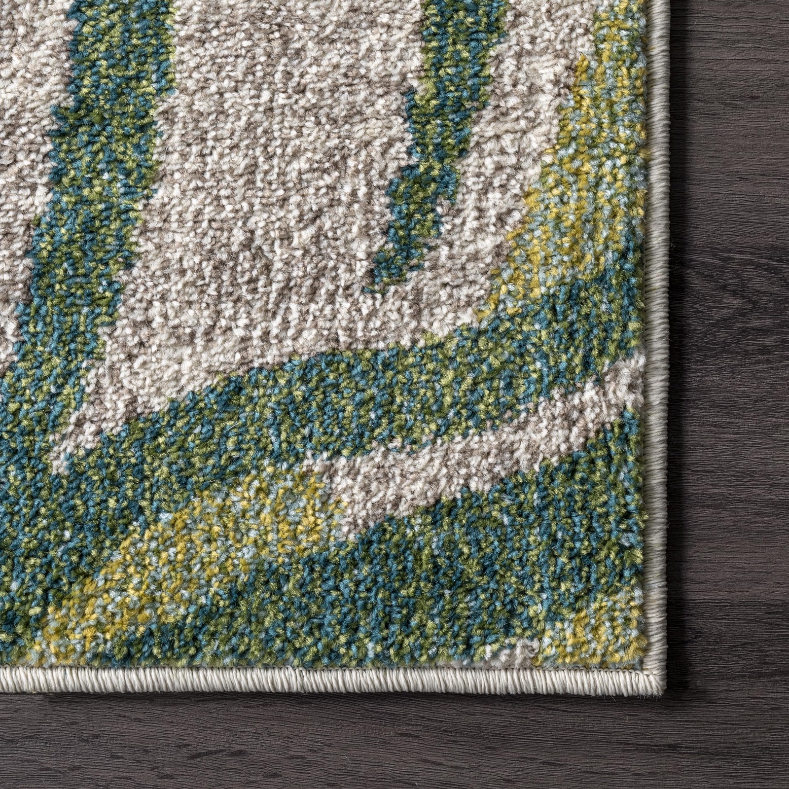 nuLOOM Cali Abstract Leaves Area Rug, 3′ x 5′, Green