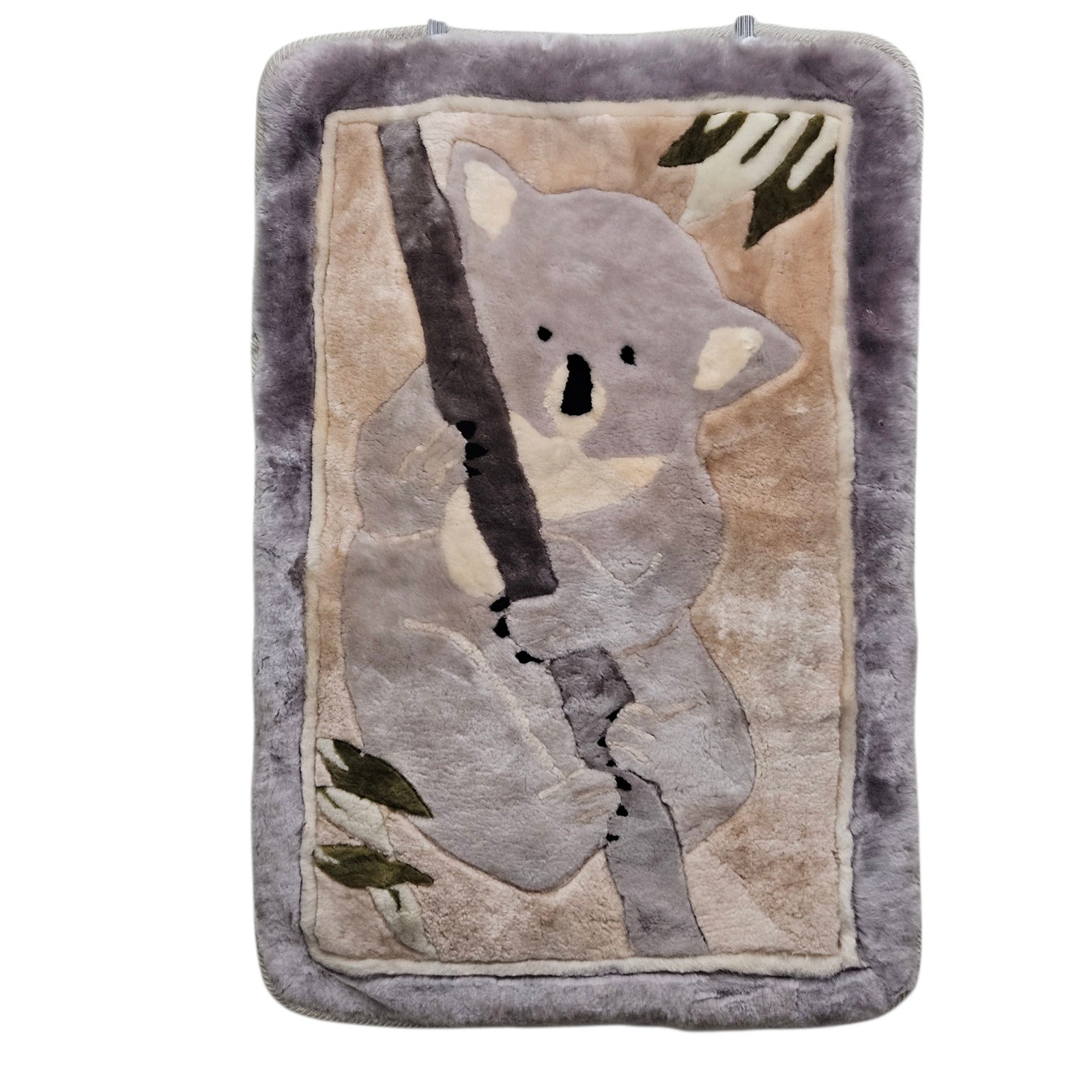 Sheepskin Rug Unisex Grey Koala Australian Wildlife Nursery Decor Zoo Outdoor
