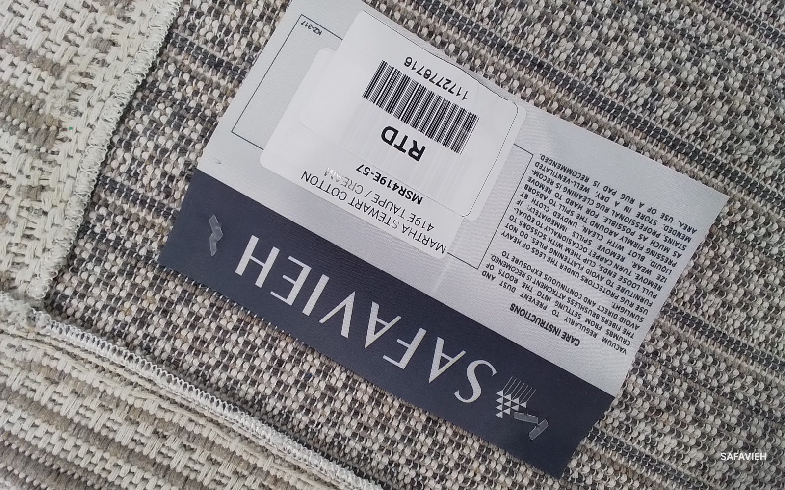 TAUPE / CREAM 5′-0″ x 7′-0″ Flaw in Rug, Reduced Price 1172776716 MSR419E-57