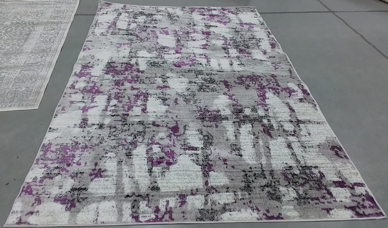 GREY / PURPLE 6′-0″ x 9′-0″ Back Stain Rug, Reduced Price 1172808226 SKY193R-6