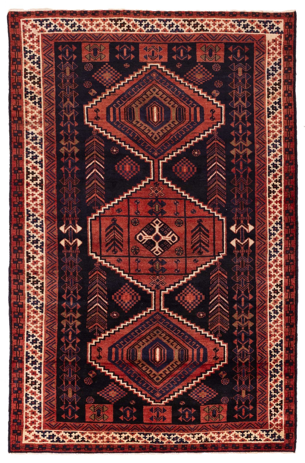 Vintage Traditional Hand-Knotted Area Rug 5’9″ x 9’0″ Oriental Wool Carpet
