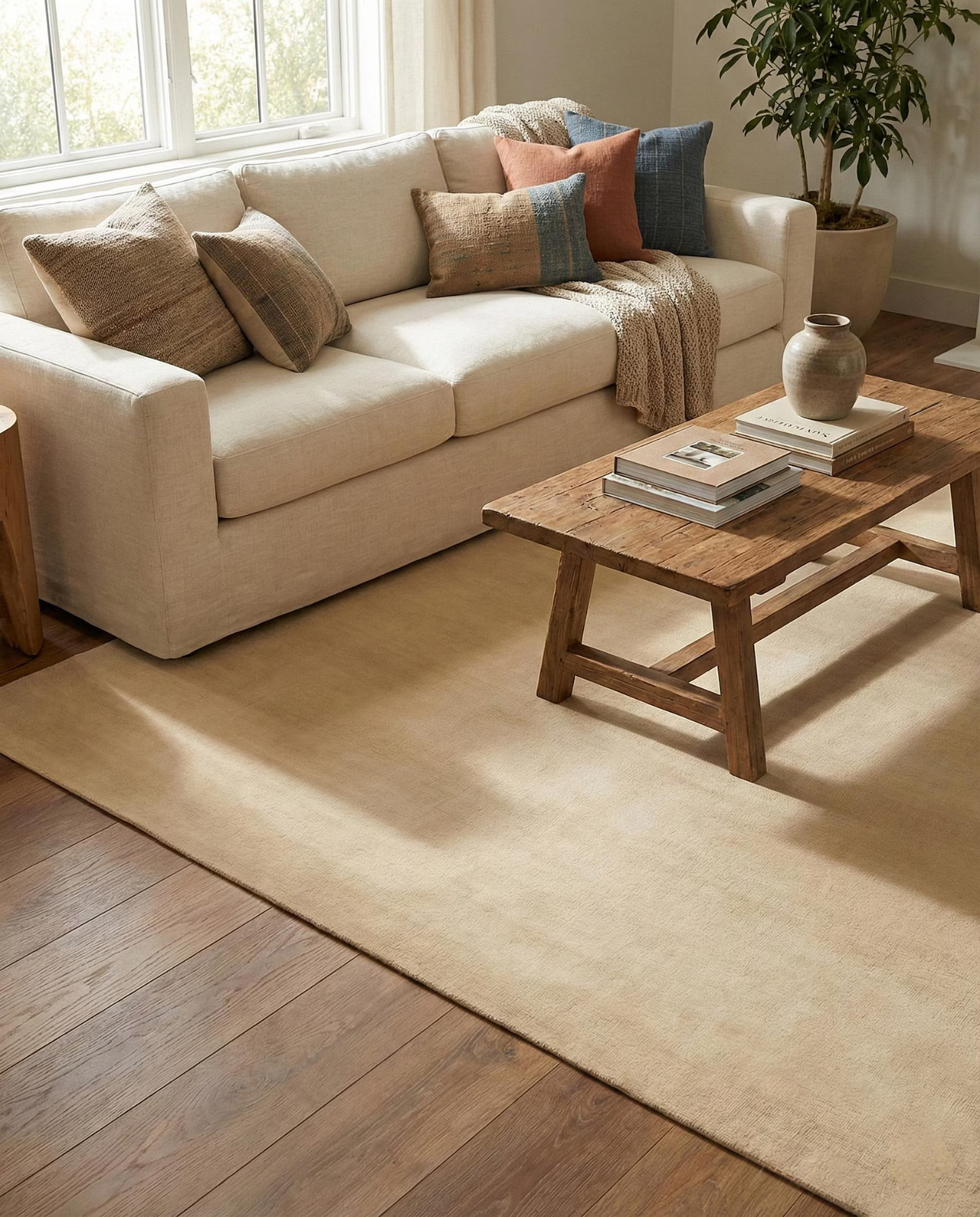 Modern hand tufted wool Soft Pile Area Rug for Living Room,