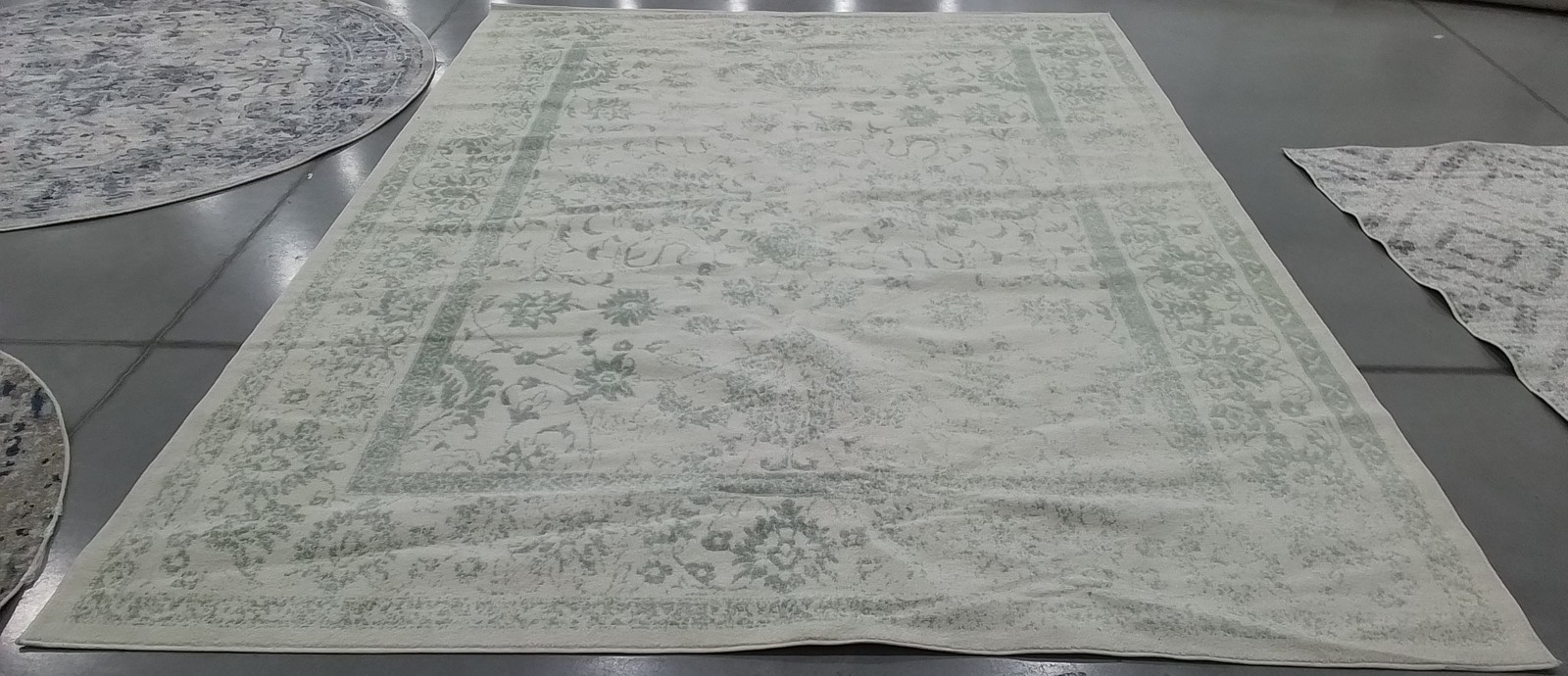 IVORY / SAGE 9′-0″ x 12′-0″ Back Stain Rug, Reduced Price 1172797722 ADR109V-9