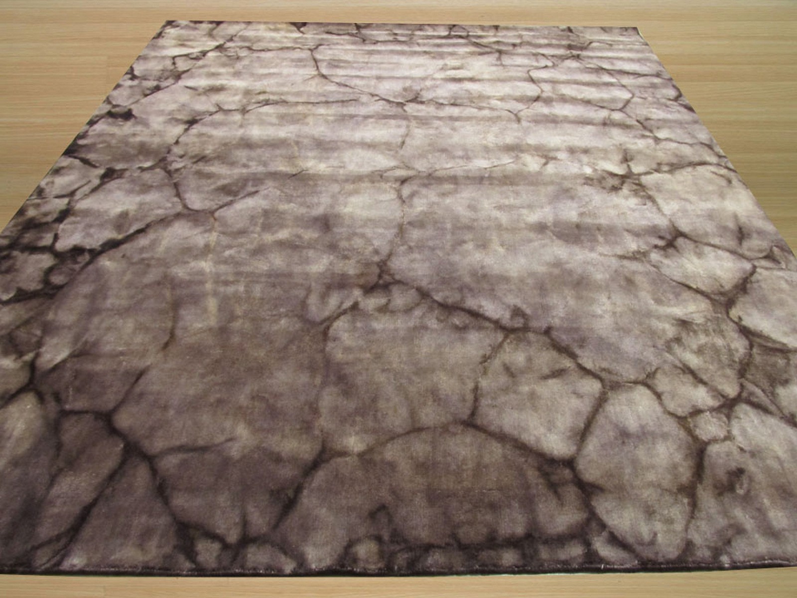 Artistic Violet Brown Hand Knotted Wool Rug | Sizes 3×12 3×5 4×6 5×8