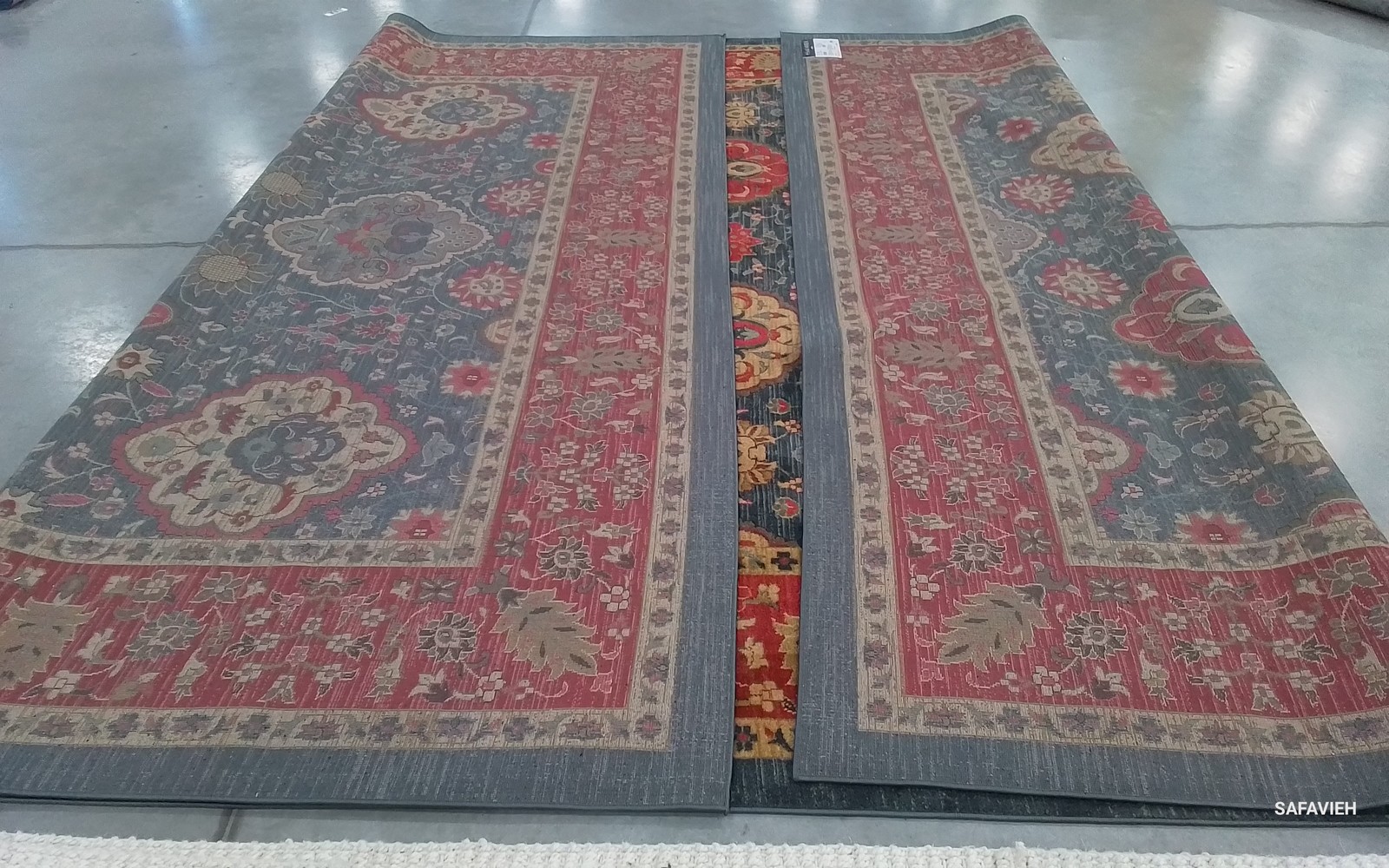 NAVY / RED 11′-0″ x 16′-0″ Flaw in Rug, Reduced Price 1172794061 MAH655C-1116