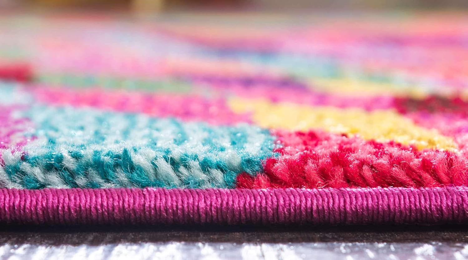 Modern Eclectic Area Rug – Estrella Collection 7×10 Ft Multi/Pink Design
