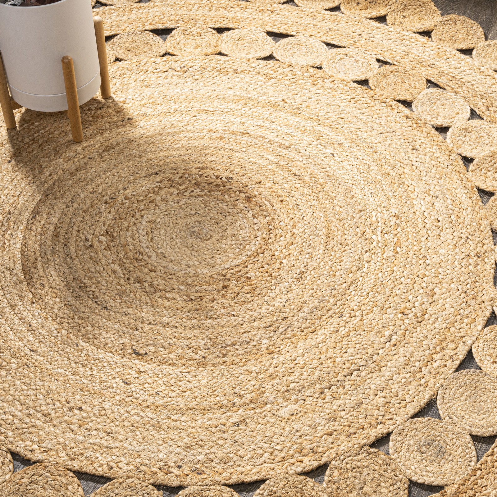 JONATHAN Y Lighting RNF104-6R Ansa Collection 6′ x 6′ Jute Border – Natural