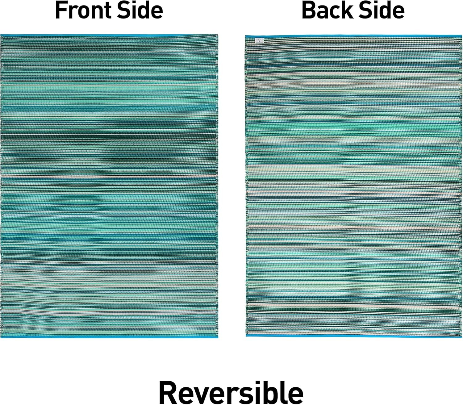 Contemporary Stripe Reversible Crease-Free Waterproof Premium Recycled Plastic
