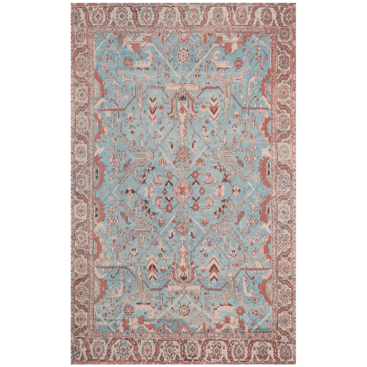 SAFAVIEH Classic Vintage Collection CLV303A Blue/Red Rug