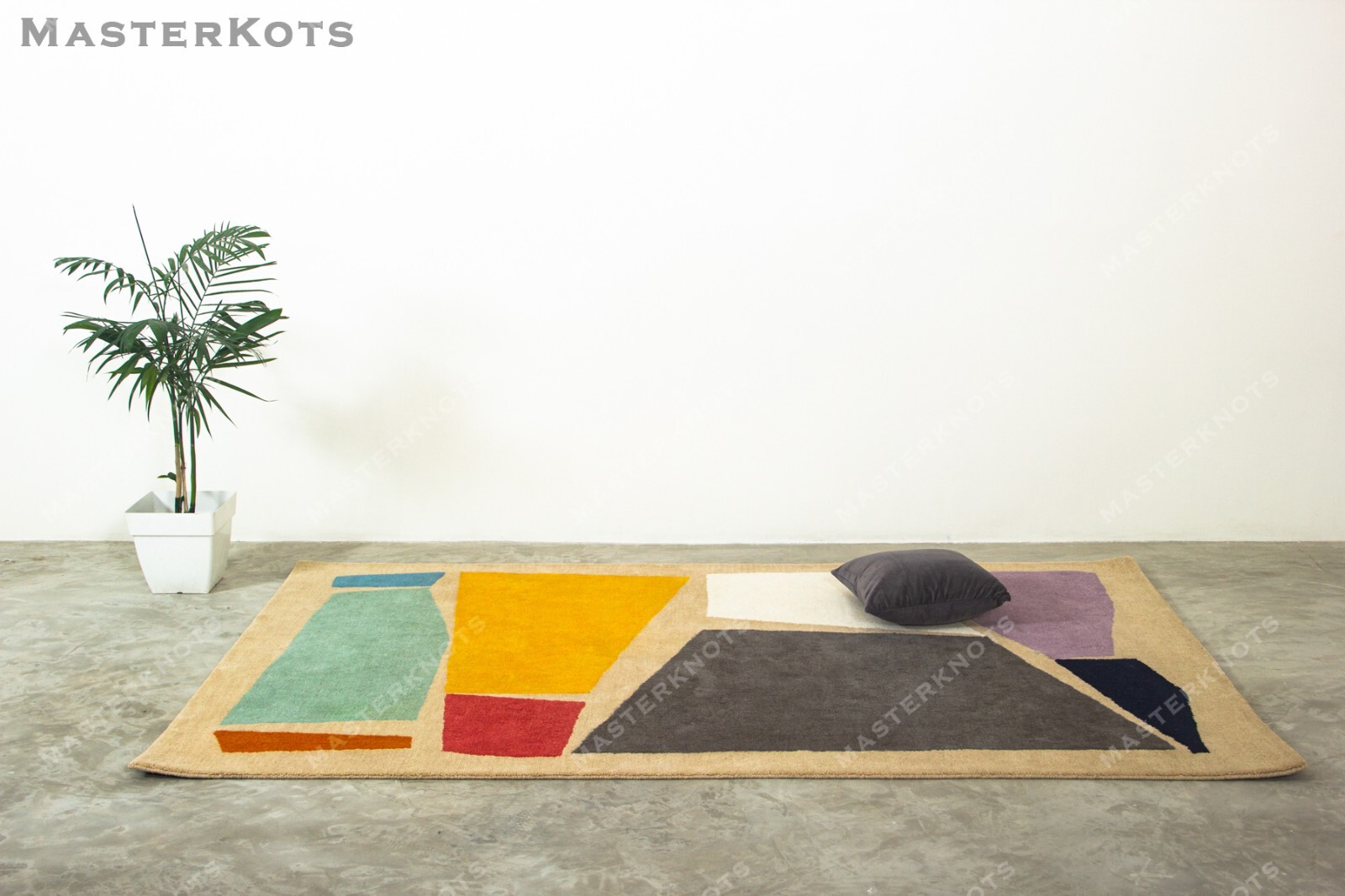 Earvin Modern Hand-Tufted 100% Wool Soft Area Rug Carpet
