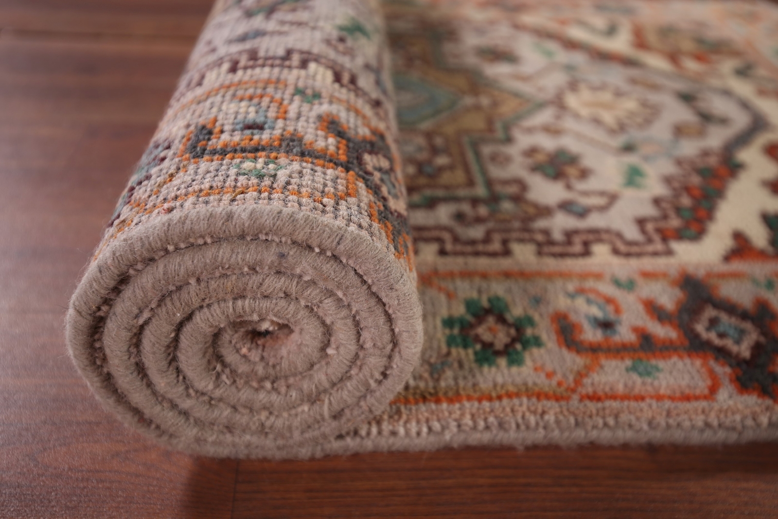 Heriz Serapi Indian Hand-Knotted Accent Rug Wool 3×6 ft Rug