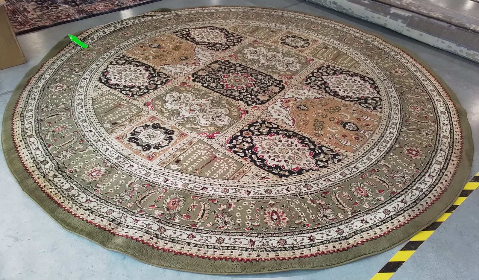 MULTI / GREEN 10′-0″ x 10′-0″ Damaged Rug, Reduced Price 1172769007 LNH217A-10R