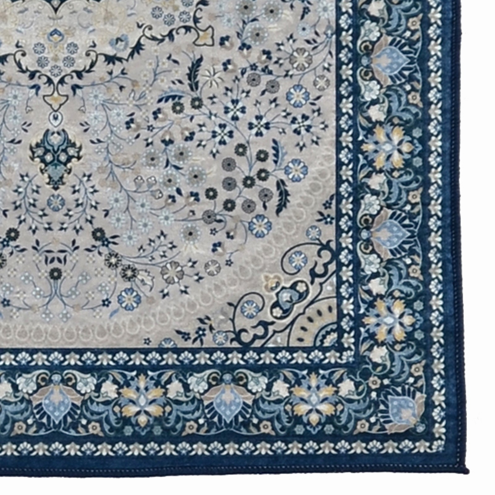 Linon Emerald Paulson Woven Microfiber Polyester 2’2″x3’2″ Rug in Cream