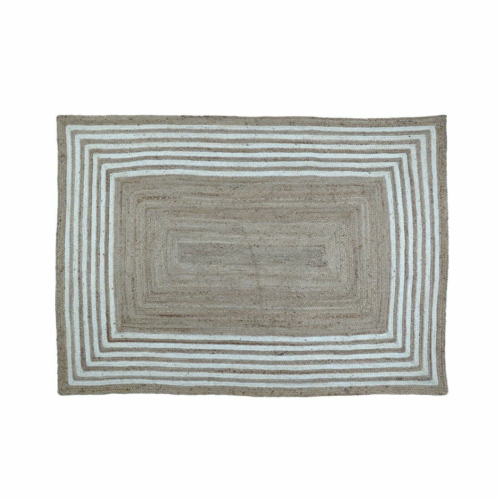 Braided Carpet Rug Jute Runner Natural Handmade Rug Reversible Rustic look Rug