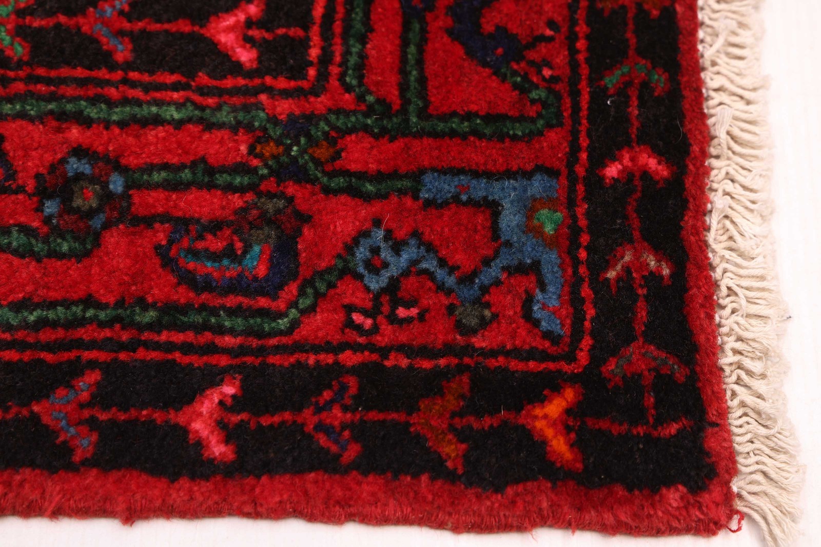 Vintage Hand-Knotted Area Rug 3’5″ x 5’1″ Traditional Wool Carpet