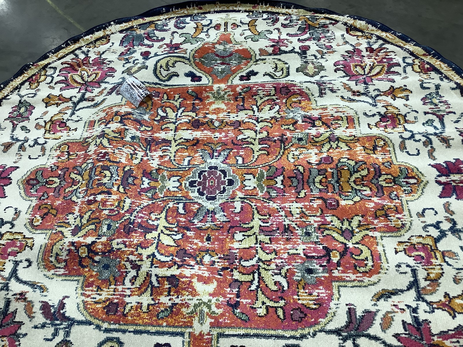 IVORY ORANGE 9′-0″ x 9′-0″ Broken Thread Rug Reduced Price 1172684431 MAD447A-9R