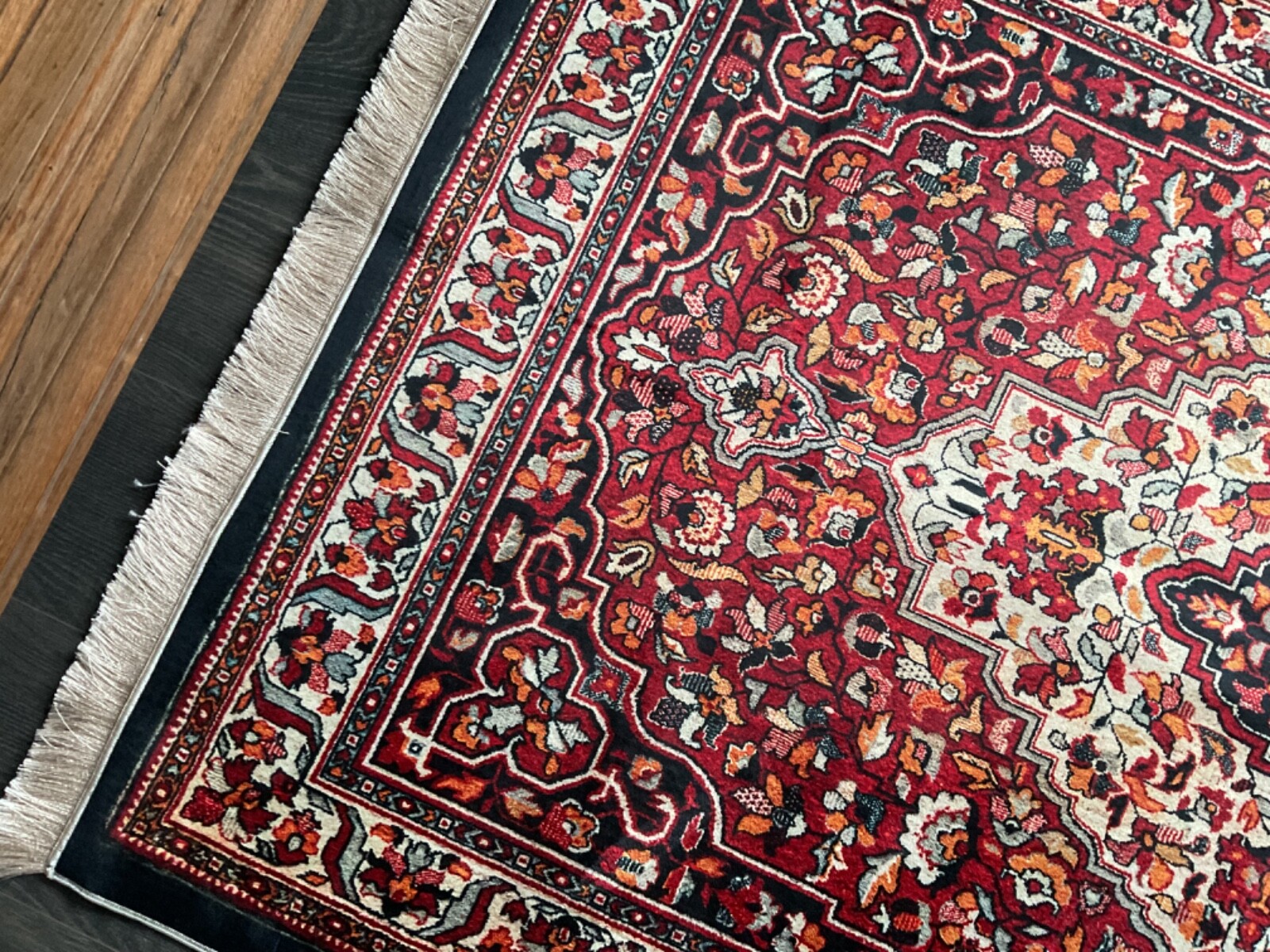 Vintage Looking Digital Printed Rug, Small Turkish Rug, 2.2×4.4 Ft, Oriental Rug