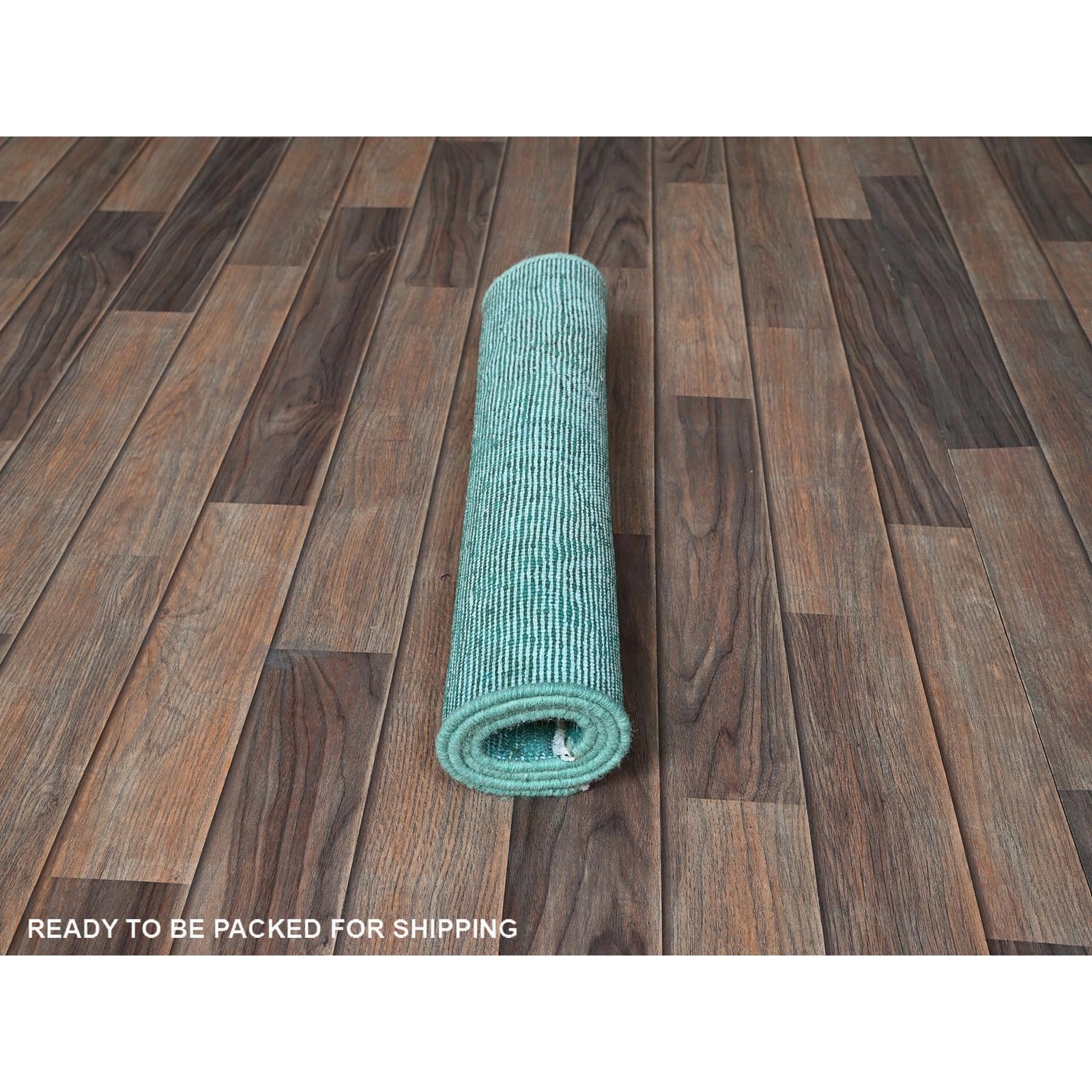2’x3’6″ Aqua Blue Overdyed Vintage Zoroastrian Hand Knotted Wool Mat Rug R957
