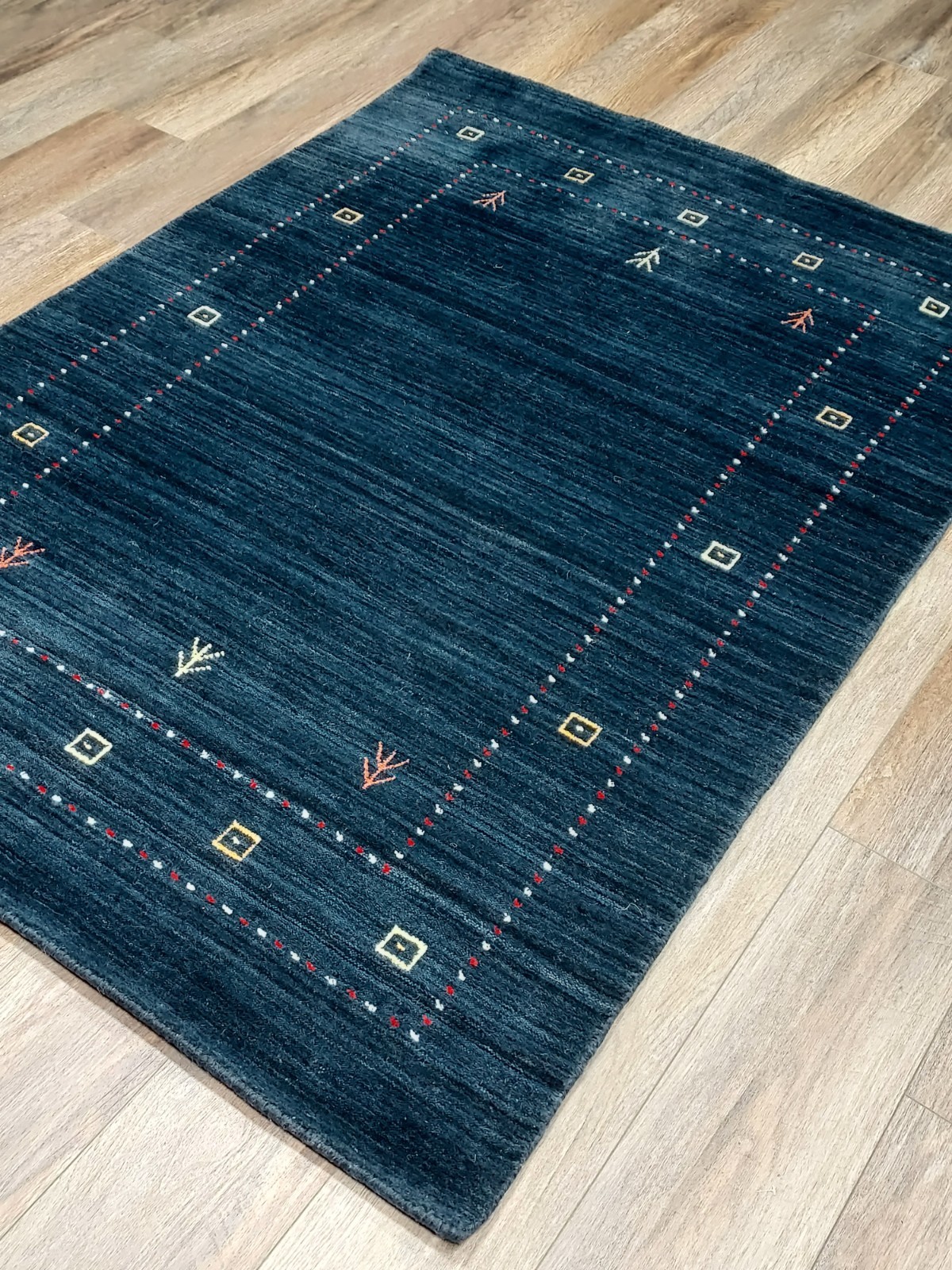 Bohemian Oushak Rug, Turkish Gabeh Rug, Hand Made Contemporary Rug 4×5.5 Ft