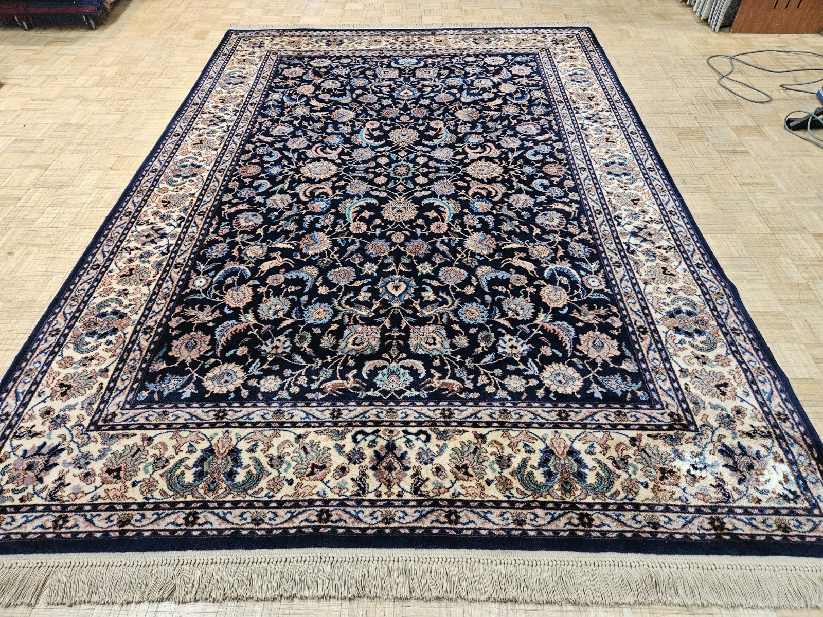 9×12 KARASTAN INDIGO TAB RIZ 700 – 747 100% WOOL RUG VERY GOOD CONDITION