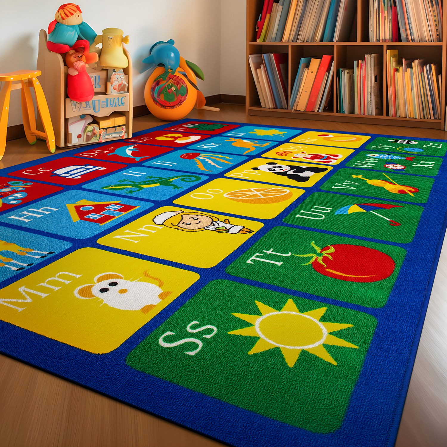 Rugs for Kids Room Kids Alphabet Educational Learning Non Slip Kids Area Rug 5×7