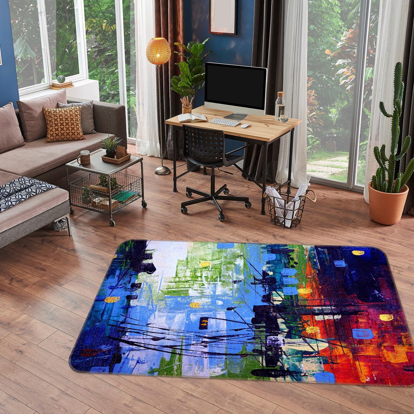 3D Oil Painting Lake ZHUA3533 Game Non Slip Rug Mat Photo Carpet Amy