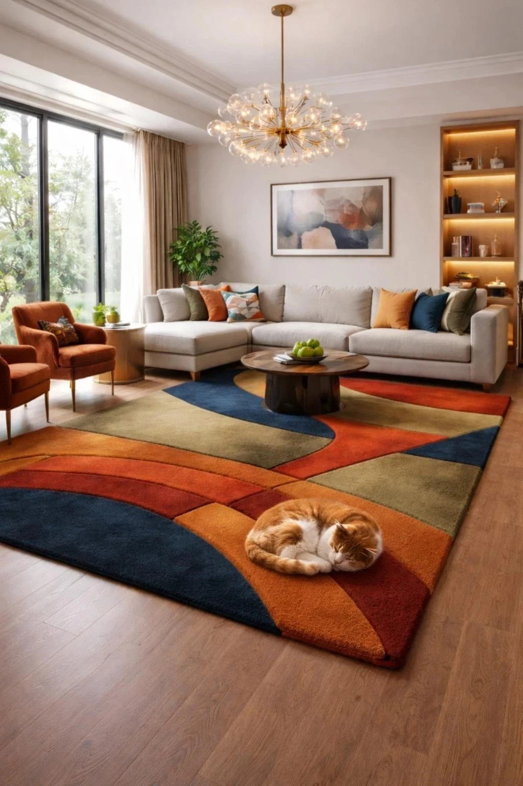 Contemporary Hand Tufted Floor Rug Wool area Rugs | Living Room Rug