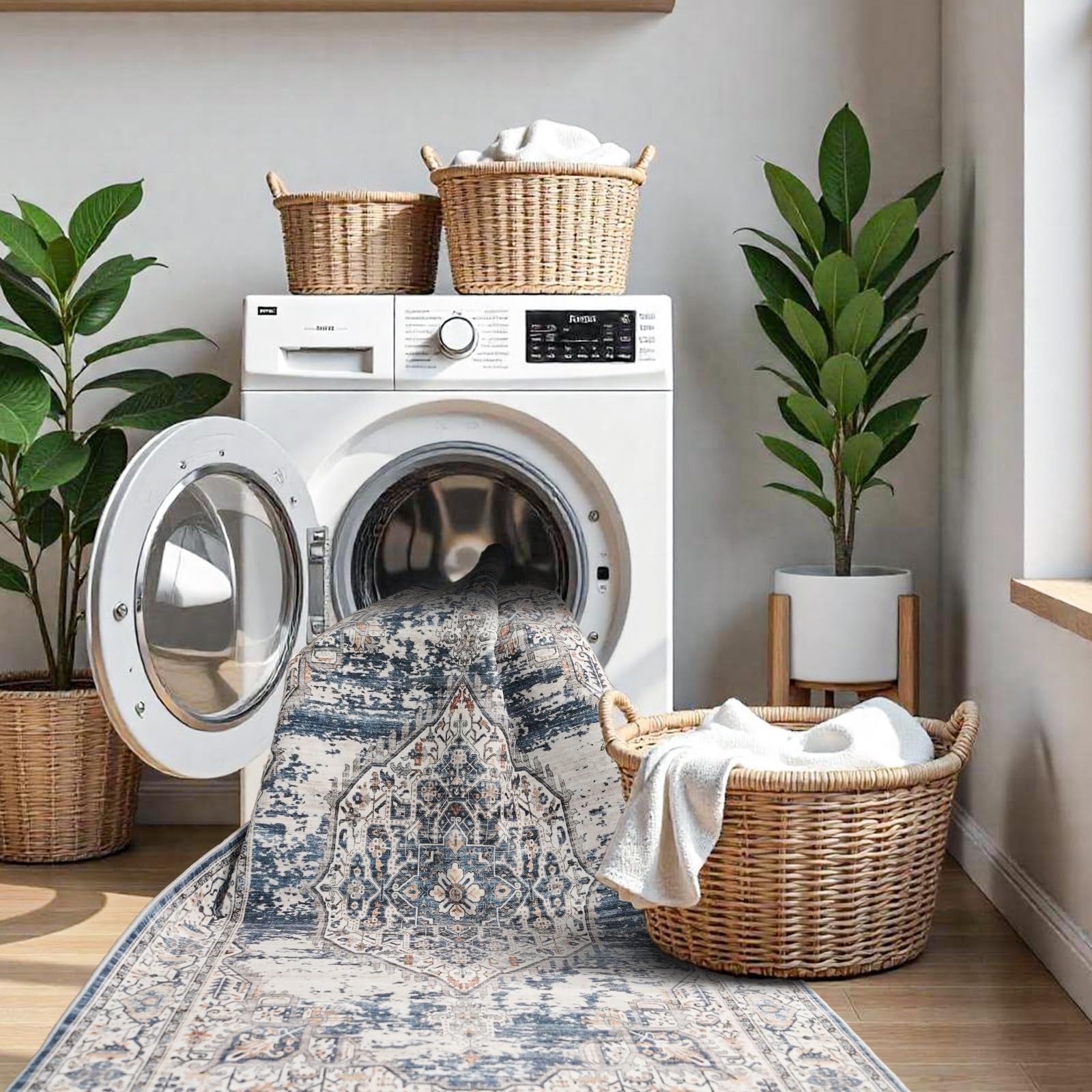 YOUFORTONG 9×12 Area Rug Washable：Large Living Room Area Rugs – Machine Washa…
