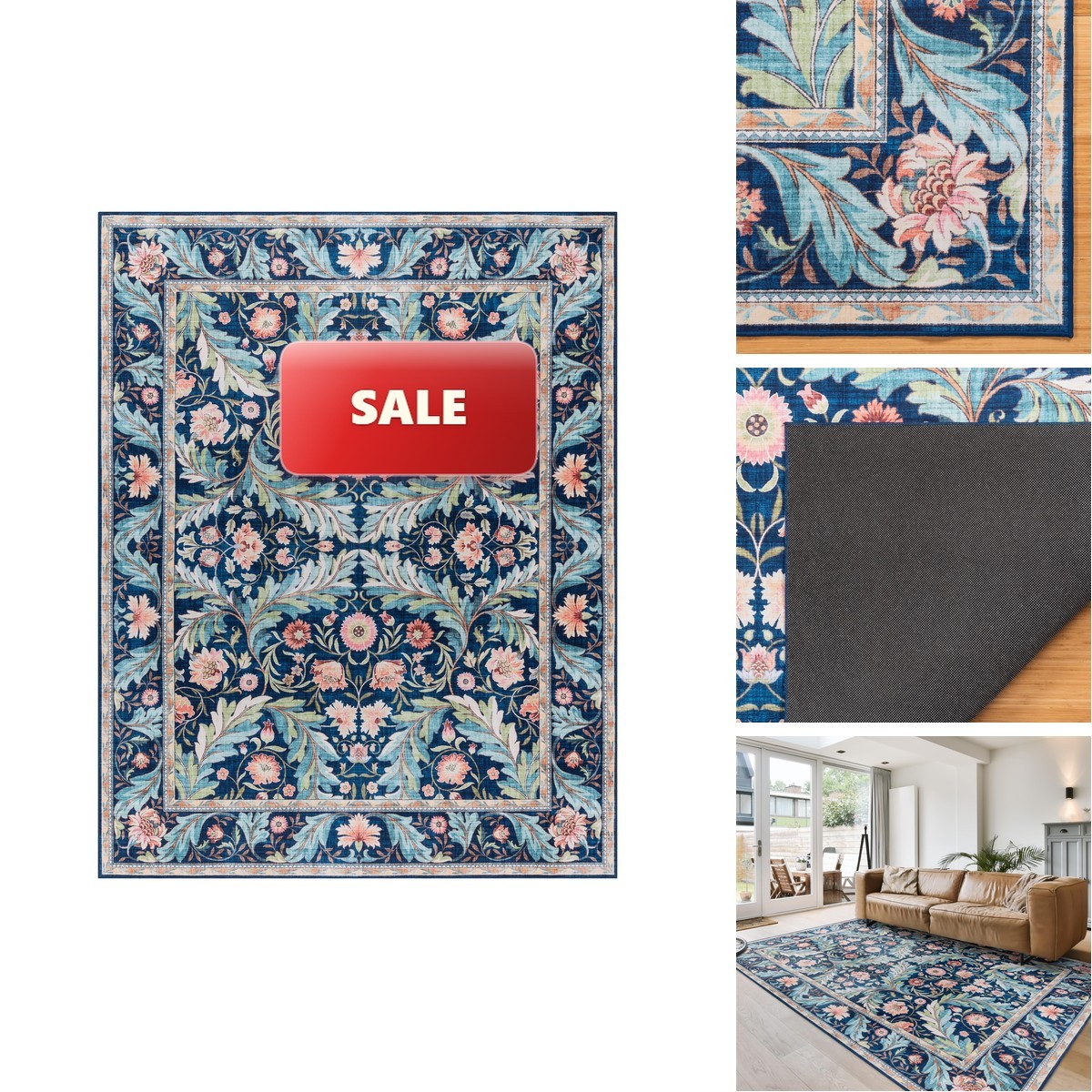 Gertmenian Indoor Boho Area Rug Home Decor Entryway, Bedroom, Living Room