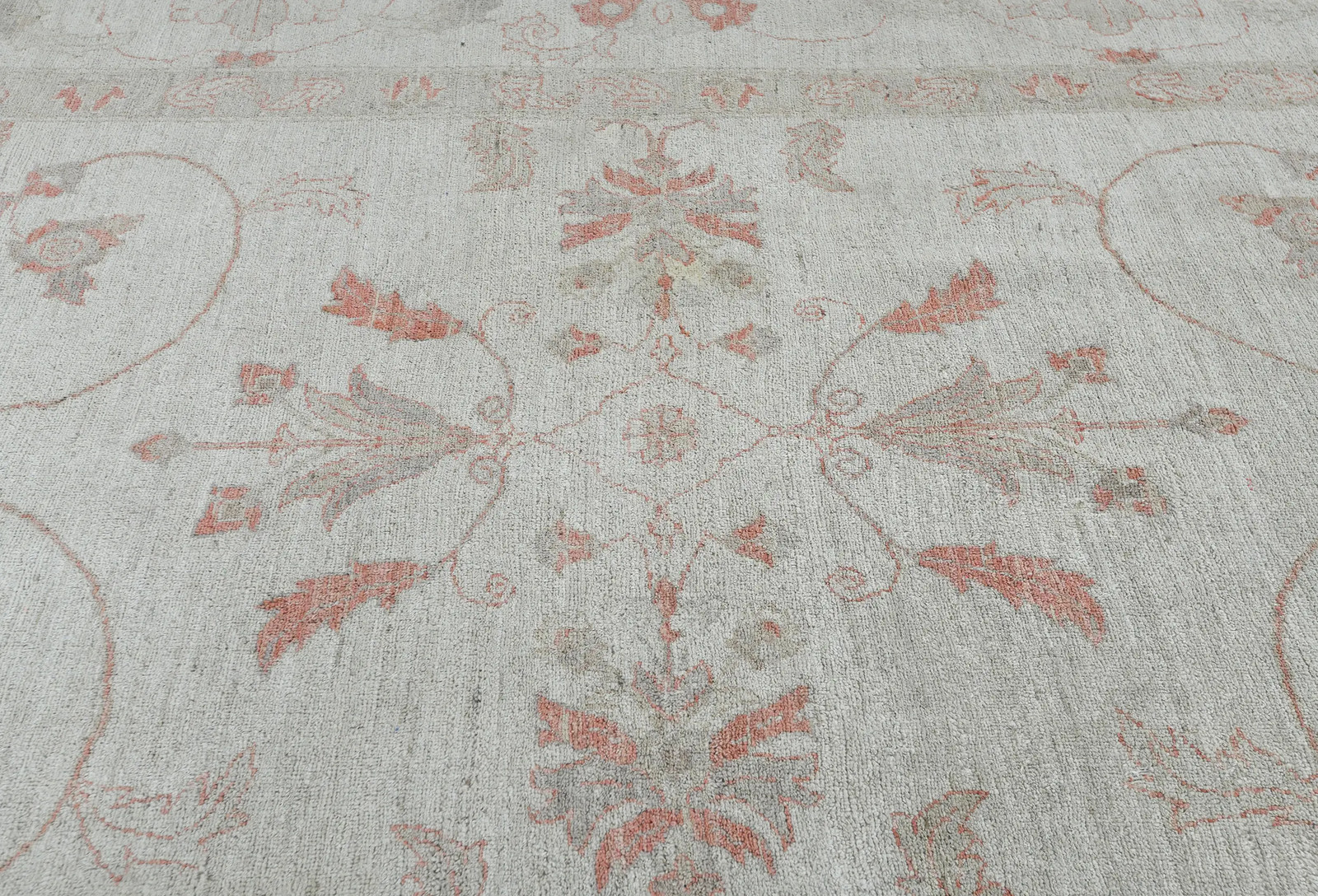Oversized Muted Floral Oushak Peshawar Oriental Rug Living Room Carpet 12X16 ft