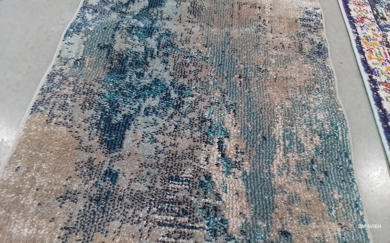 BLUE / BEIGE 2′-2″ x 10′-0″ Back Stain Rug, Reduced Price 1172765749 MAD440M-210