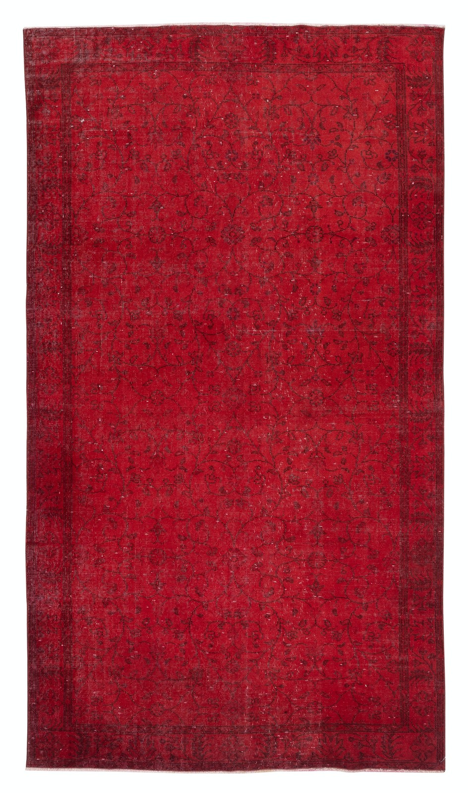 5.3×9.7 Ft Red Handmade Turkish Area Rug for Living Room, Bedroom & Dining Room