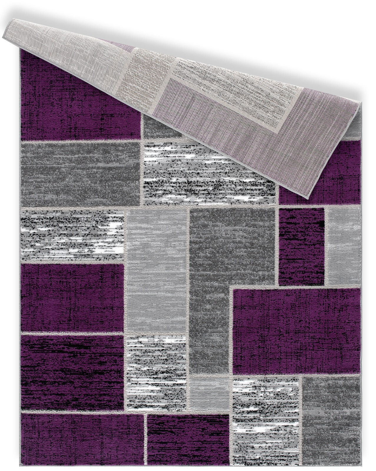 L’Baiet Verena Purple Geometric 4 ft. x 6 ft. Rug