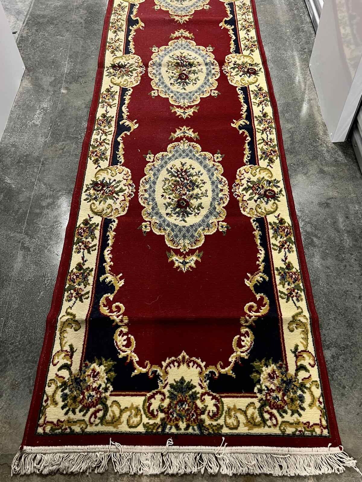 Emir Red Runner Rug From Saudi Arabia 370x90cm 12x3ft